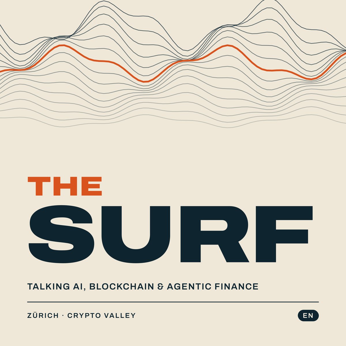 Cover art for The Surf podcast: line-drawn waves over the title 'The Surf'